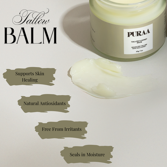 [PURAA] Beef Tallow & Honey Balm (60g)