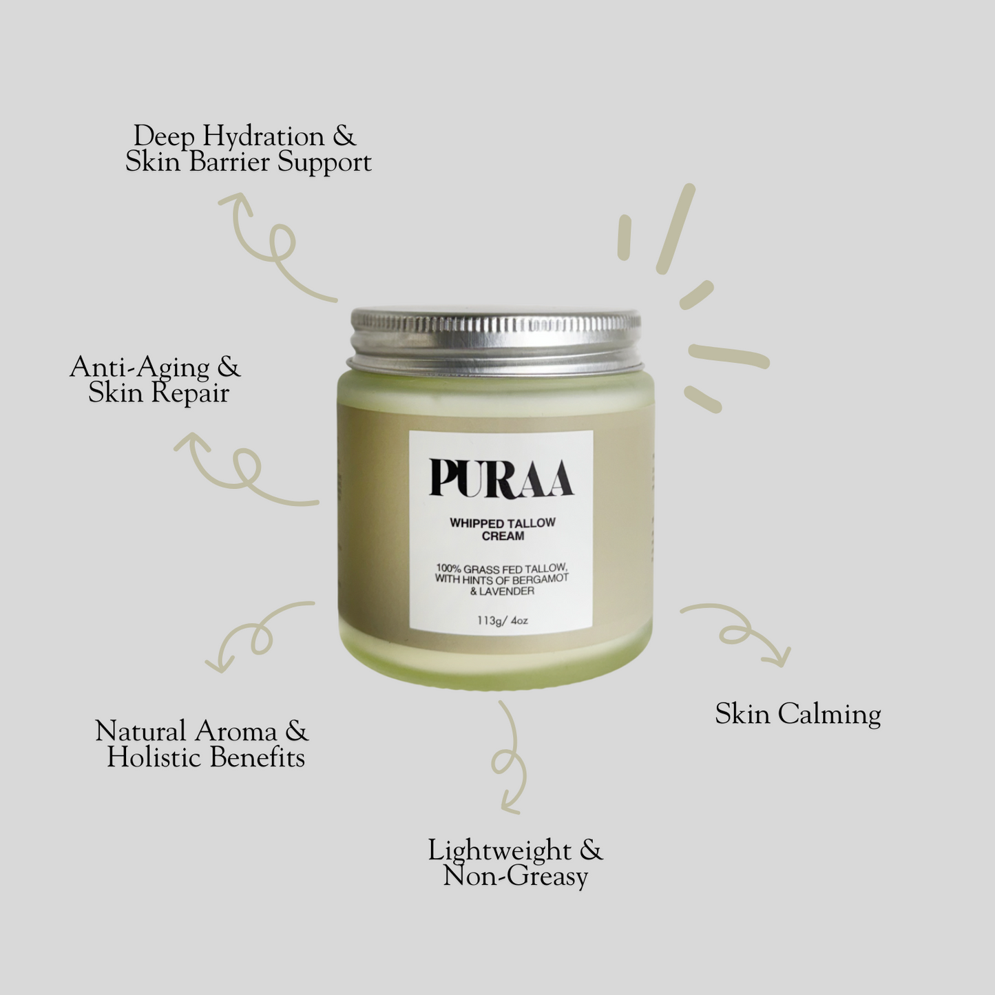 [PURAA] Whipped Tallow Cream (113g)
